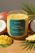 Soulé Noire Coconut Mango Soleil luxury tropical candle jar with mango and coconut